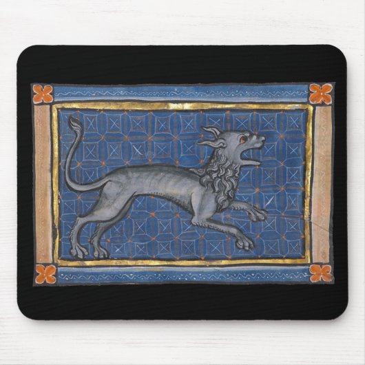Middeleeuwse Bestiary Hyena c. 1270 Muismat (Voorkant)