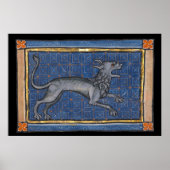 Middeleeuwse Bestiary Hyena c. 1270 Poster (Voorkant)