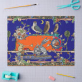 MIDDELEEUWSE BESTIARY MAKEN MUZIEK Nachtuilen, Kon Tissuepapier (Craft)