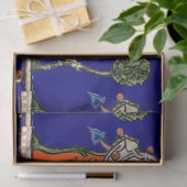 MIDDELEEUWSE BESTIARY MAKEN MUZIEK Nachtuilen, Kon Tissuepapier (Geschenk)