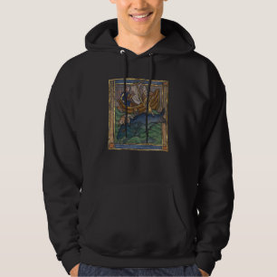Middeleeuwse Bestiary Whale 1270 Hoodie