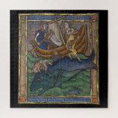 Middeleeuwse Bestiary Whale 1270 Legpuzzel (Verticaal)