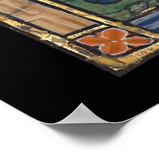 Middeleeuwse Bestiary Whale 1270 Poster (Hoek)