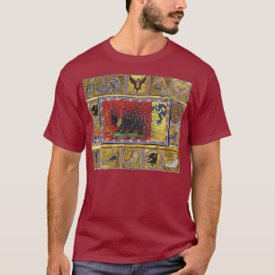 MIDDELEEUWSE BESTIARY, ZWARTE EGELKONING en DIEREN T-shirt