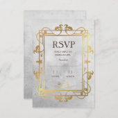 Middeleeuwse Beton&Gold RSVP (Voorkant / Achterkant)