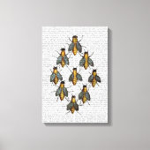 middeleeuwse bijen canvas afdruk (Voorkant)