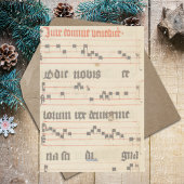 Middeleeuwse Bladmuziek Religieuze Kerstmis Geboor Feestdagenkaart