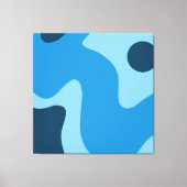 Middeleeuwse blauwe diepzeebodem Abstract Design C Canvas Afdruk (Voorkant)