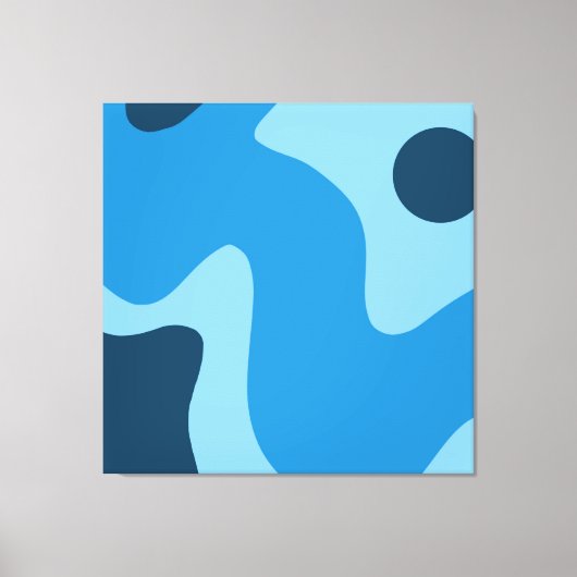 Middeleeuwse blauwe diepzeebodem Abstract Design C Canvas Afdruk (Voorkant)