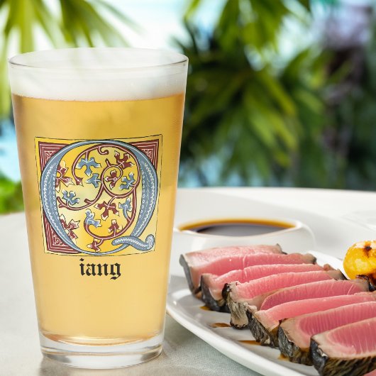 Middeleeuwse Blauwe en Rode Klimop Verluchte Lette Glas