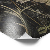 Middeleeuwse blauwe Fawnicorn Foto Afdruk (Hoek)