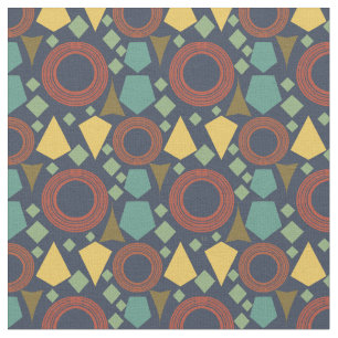 Middeleeuwse blauwe geometrisch stof