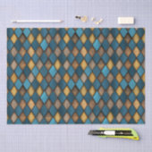 MIDDELEEUWSE BLAUWE HARLEKIJN HOUT METAAL DECOUPAG TISSUEPAPIER (Craft)