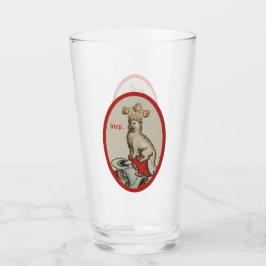 Middeleeuwse "Blep" Kat Glas Tumbler