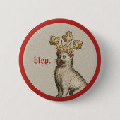 Middeleeuwse "Blep" kat Ronde Button 5,7 Cm (Voorkant)