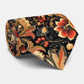 Middeleeuwse  Bloemenkunst Stropdas (Opgerold)