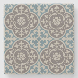 Middeleeuwse bloemenvleugels stenen onderzetter