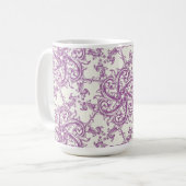 middeleeuwse bloempatroon koffiemok (Voorkant links)