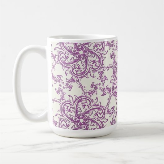 middeleeuwse bloempatroon koffiemok (Links)