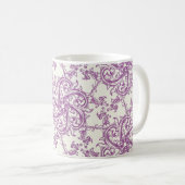 middeleeuwse bloempatroon koffiemok (Voorkant rechts)