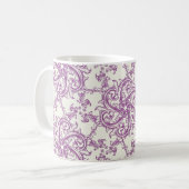 middeleeuwse bloempatroon koffiemok (Voorkant links)