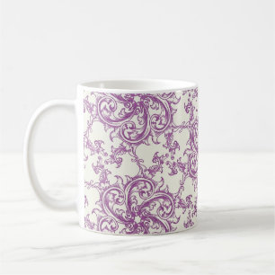 middeleeuwse bloempatroon koffiemok