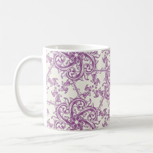 middeleeuwse bloempatroon koffiemok (Links)