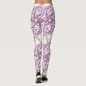 middeleeuwse bloempatroonleggingen leggings (Achterkant)