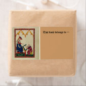 Middeleeuwse boekenplaat etiket (Insitu)