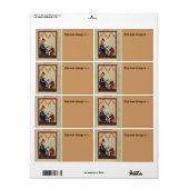 Middeleeuwse boekenplaat etiket (Full Sheet)