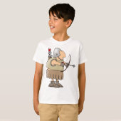 Middeleeuwse Boogschutter Krijger Grappige Ridder  T-shirt (Voorkant volledig)