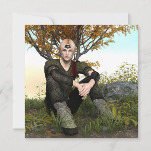 Middeleeuwse Bos Prins Fantasie Portret Kaart