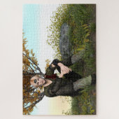 Middeleeuwse Bos Prins Fantasie Portret Legpuzzel (Verticaal)