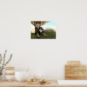 Middeleeuwse Bos Prins Fantasie Portret Poster (Keuken)