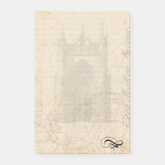 Middeleeuwse Briefhoofd - Palimpsest Post-it® Notes (Voorkant)