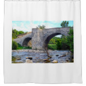 Middeleeuwse brug in Zubiri Douchegordijn (Voorkant)
