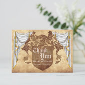 Middeleeuwse bruiloft bedankkaart (Staand voorkant)