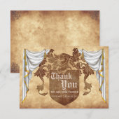 Middeleeuwse bruiloft bedankkaart (Voorkant / Achterkant)