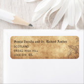 Middeleeuwse bruiloft retour label (Insitu)