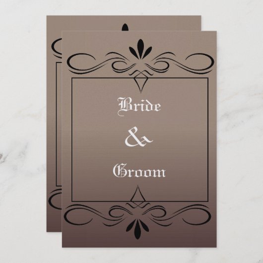 Middeleeuwse bruiloft uitnodiging (Voorkant / Achterkant)