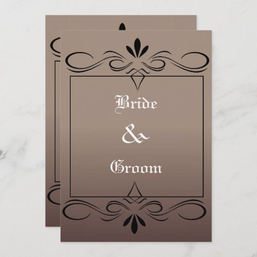 Middeleeuwse bruiloft uitnodiging (Voorkant / Achterkant)