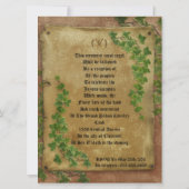 Middeleeuwse bruiloft Uitnodiging groot formaat (Achterkant)