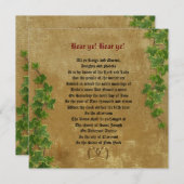 Middeleeuwse bruiloft uitnodiging perkament-look (Voorkant / Achterkant)