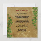 Middeleeuwse bruiloft uitnodiging perkament-look (Voorkant)