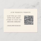 Middeleeuwse bruiloft website | RSVP QR-code Informatiekaartje (Achterkant)