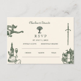 Middeleeuwse bruiloft website | RSVP QR-code Informatiekaartje