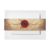 Middeleeuwse Bruiloftsuitnodiging buikband Uitnodigingen Wikkel (Voorkant Voorbeeld)