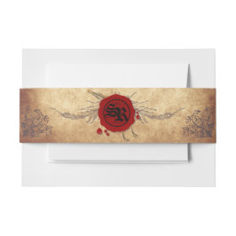 Middeleeuwse Bruiloftsuitnodiging buikband Uitnodigingen Wikkel