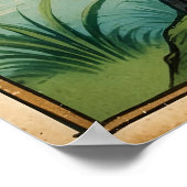 middeleeuwse charmante waterval luipaard poster (Hoek)