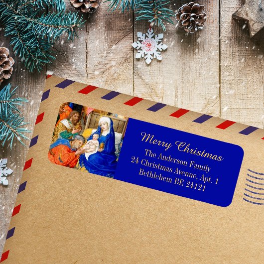 Middeleeuwse Christelijke Drie Koningen Vrolijk Ke Etiket